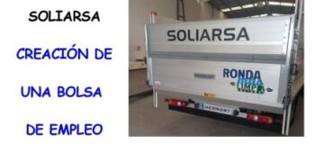 Soliarsa publica una oferta de empleo para crear una bolsa de trabajo de peón de viaria