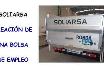 Soliarsa publica una oferta de empleo para crear una bolsa de trabajo de peón de viaria